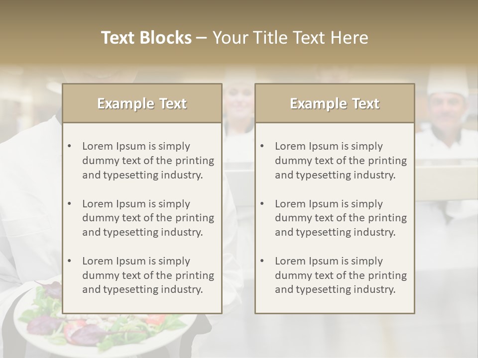 Kitchen Female Man PowerPoint Template