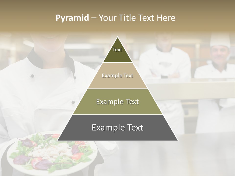 Kitchen Female Man PowerPoint Template