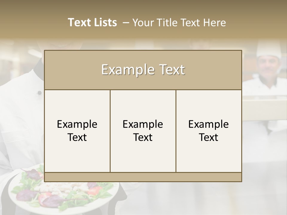 Kitchen Female Man PowerPoint Template