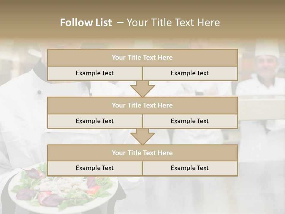 Kitchen Female Man PowerPoint Template