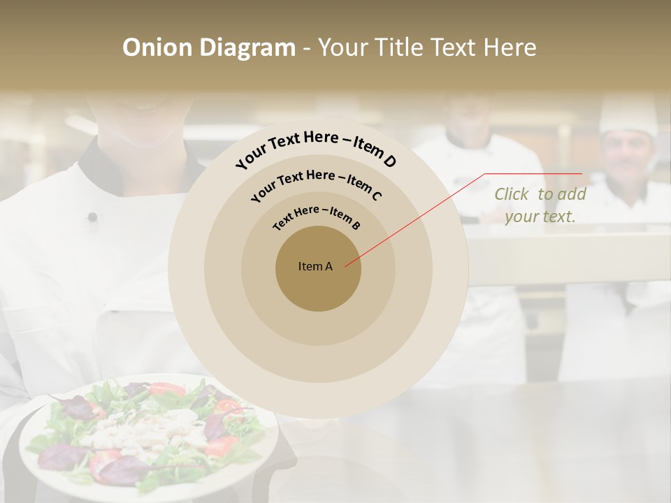 Kitchen Female Man PowerPoint Template