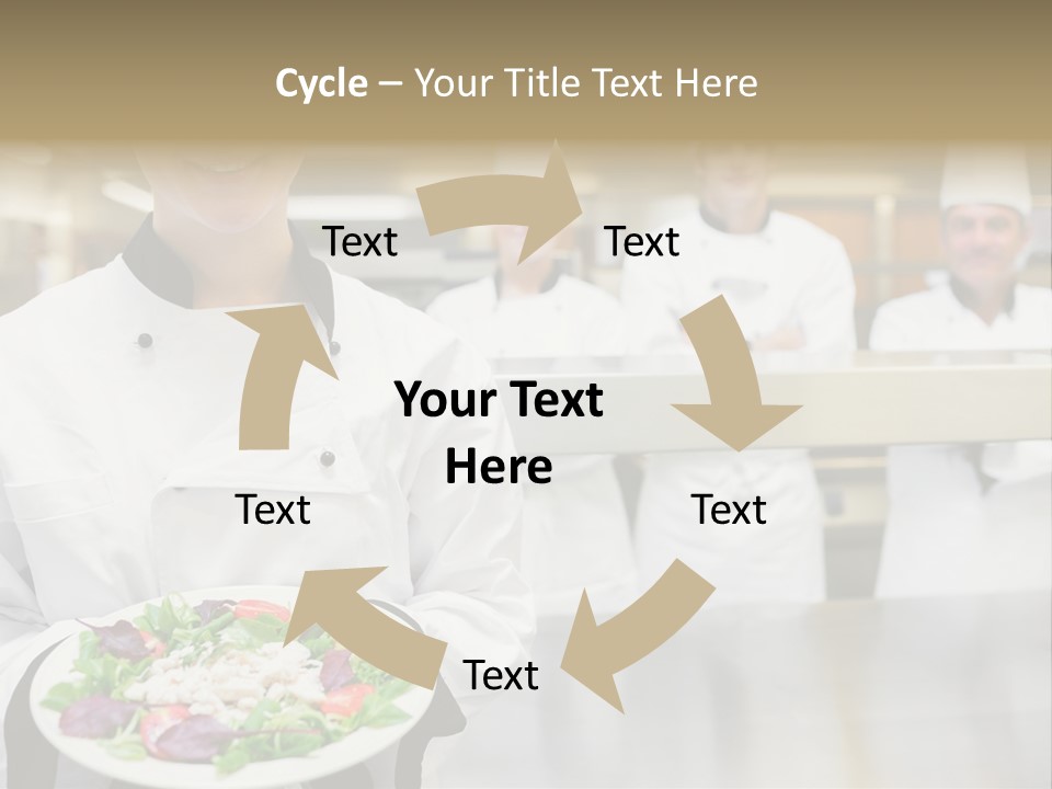 Kitchen Female Man PowerPoint Template