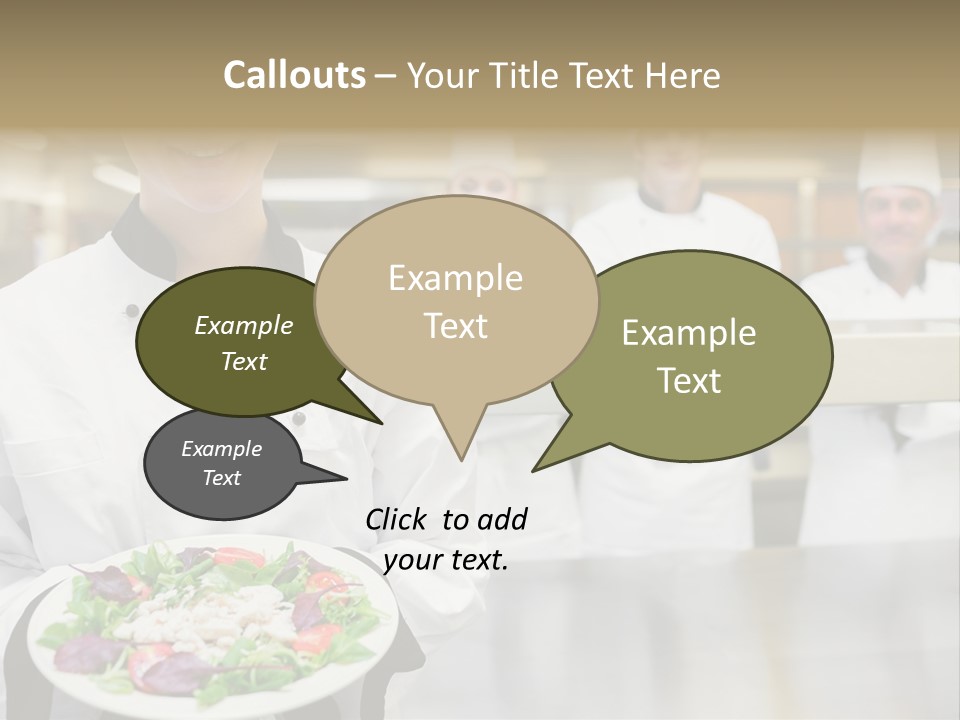 Kitchen Female Man PowerPoint Template