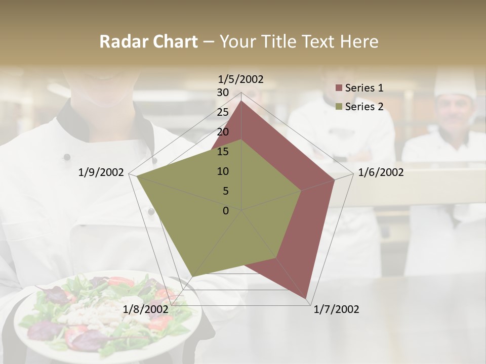 Kitchen Female Man PowerPoint Template