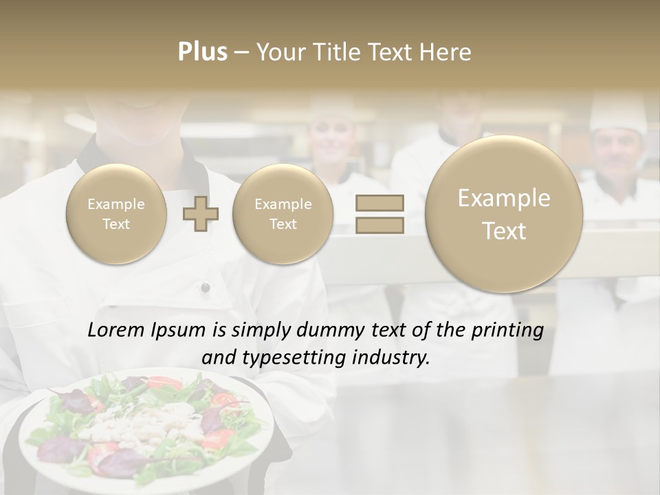 Kitchen Female Man PowerPoint Template