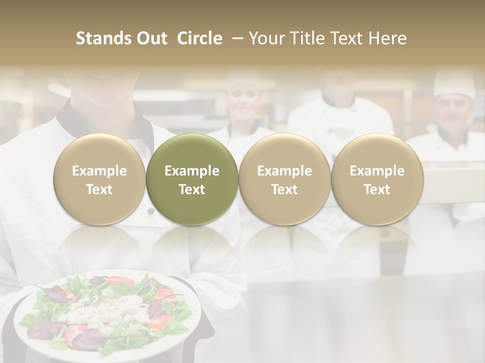 Kitchen Female Man PowerPoint Template