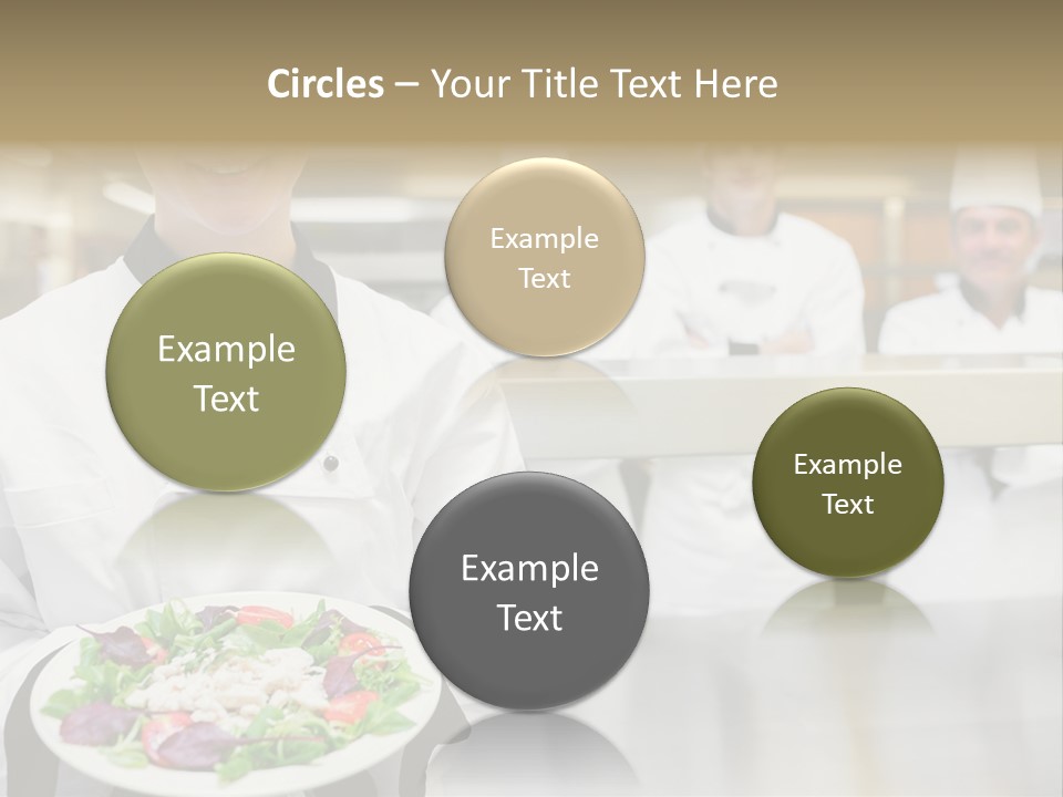 Kitchen Female Man PowerPoint Template