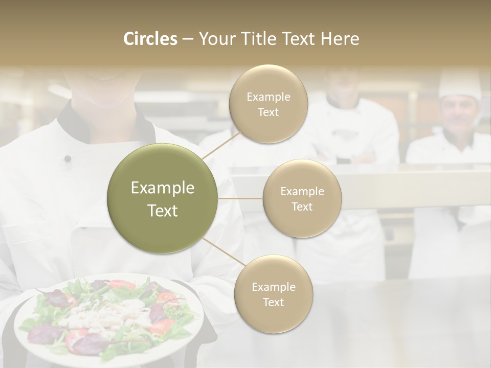 Kitchen Female Man PowerPoint Template