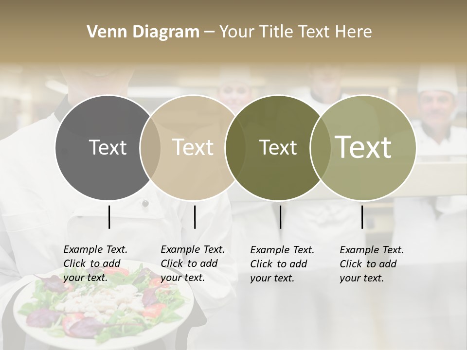 Kitchen Female Man PowerPoint Template