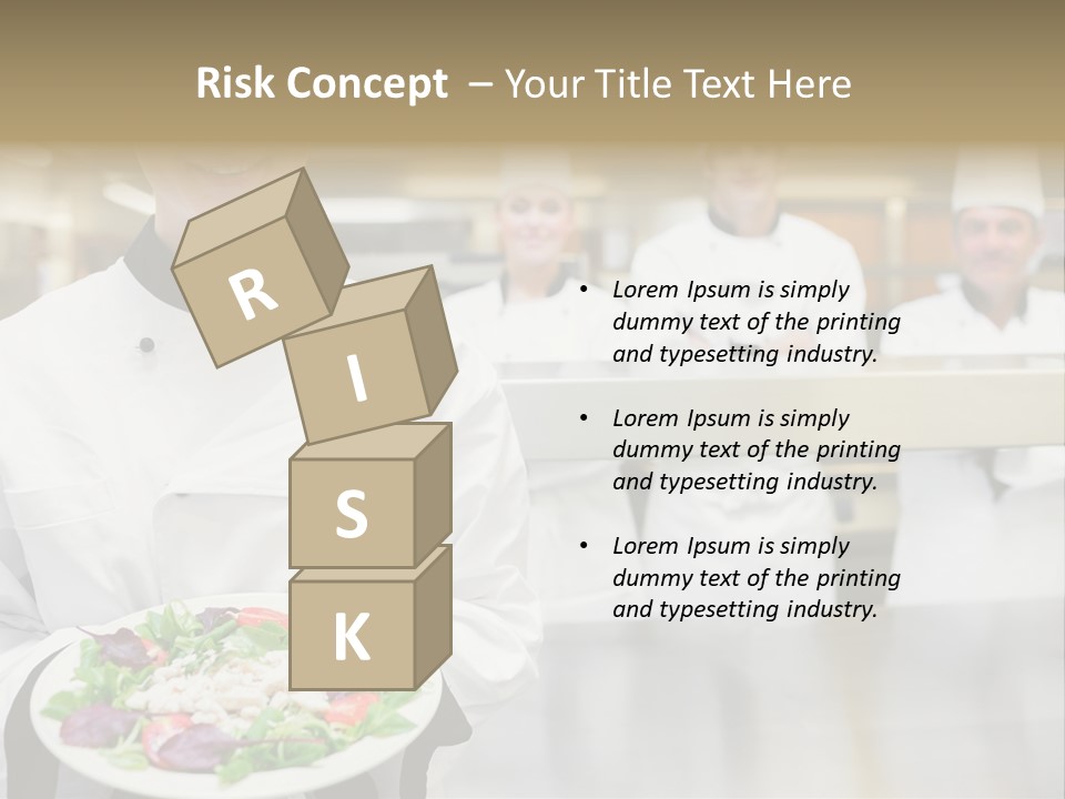 Kitchen Female Man PowerPoint Template