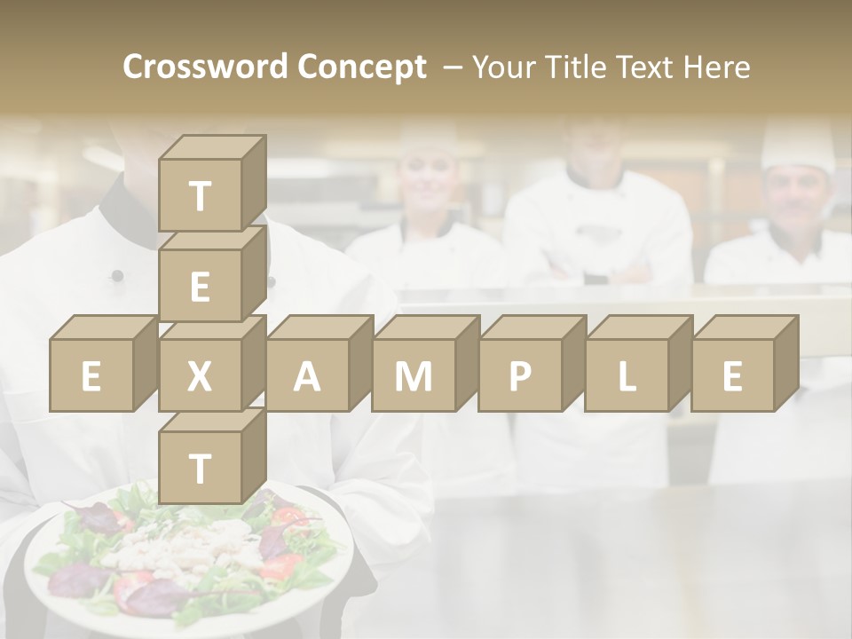 Kitchen Female Man PowerPoint Template