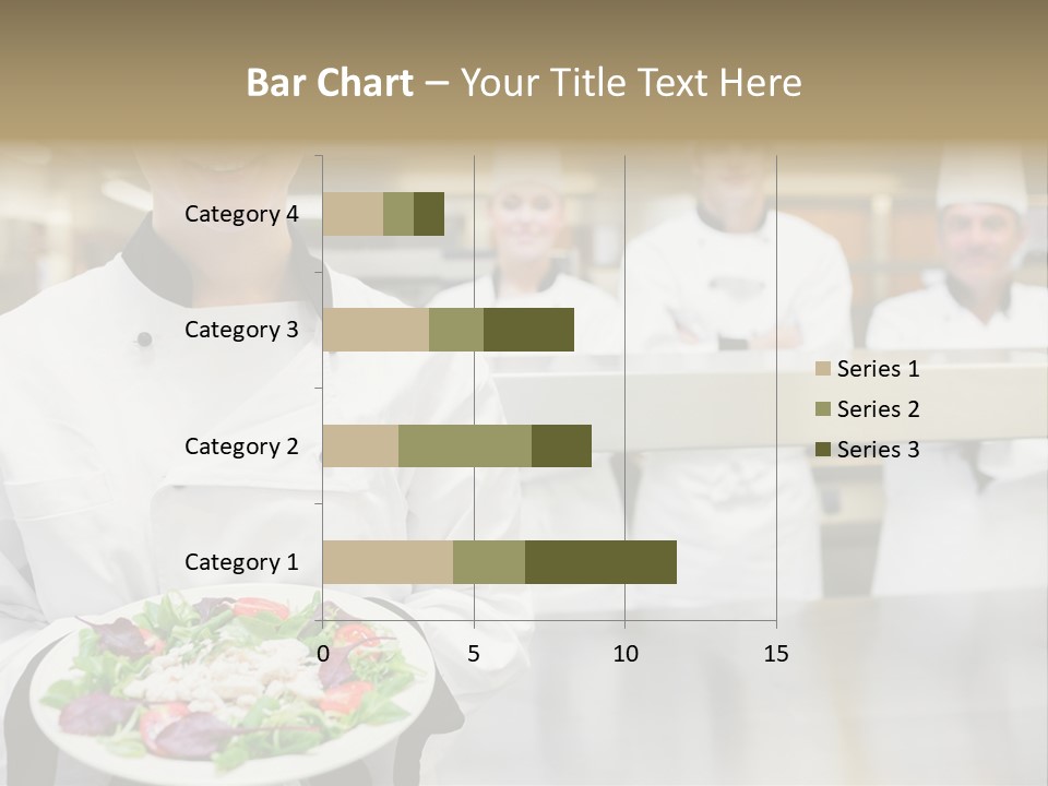Kitchen Female Man PowerPoint Template