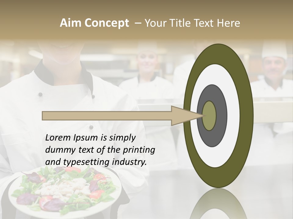 Kitchen Female Man PowerPoint Template