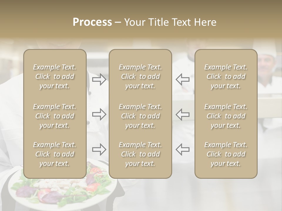 Kitchen Female Man PowerPoint Template