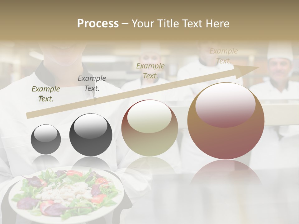 Kitchen Female Man PowerPoint Template