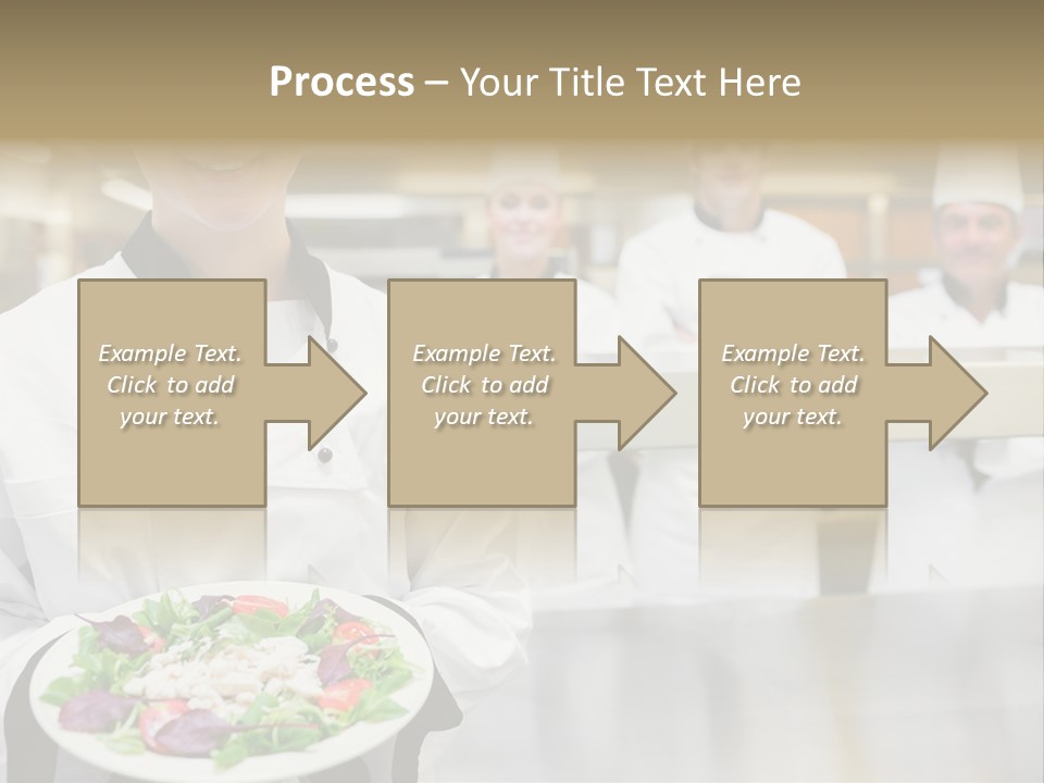 Kitchen Female Man PowerPoint Template