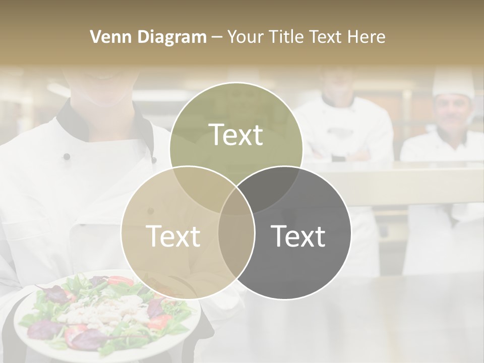 Kitchen Female Man PowerPoint Template