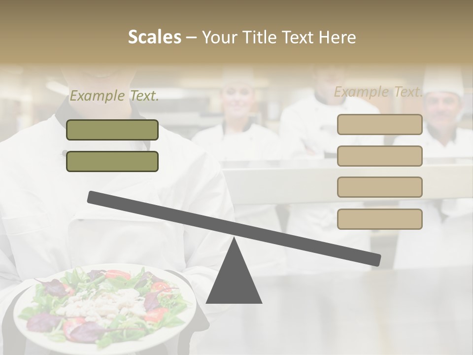 Kitchen Female Man PowerPoint Template