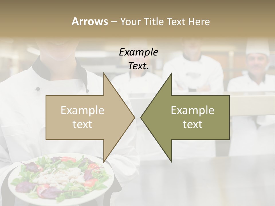 Kitchen Female Man PowerPoint Template