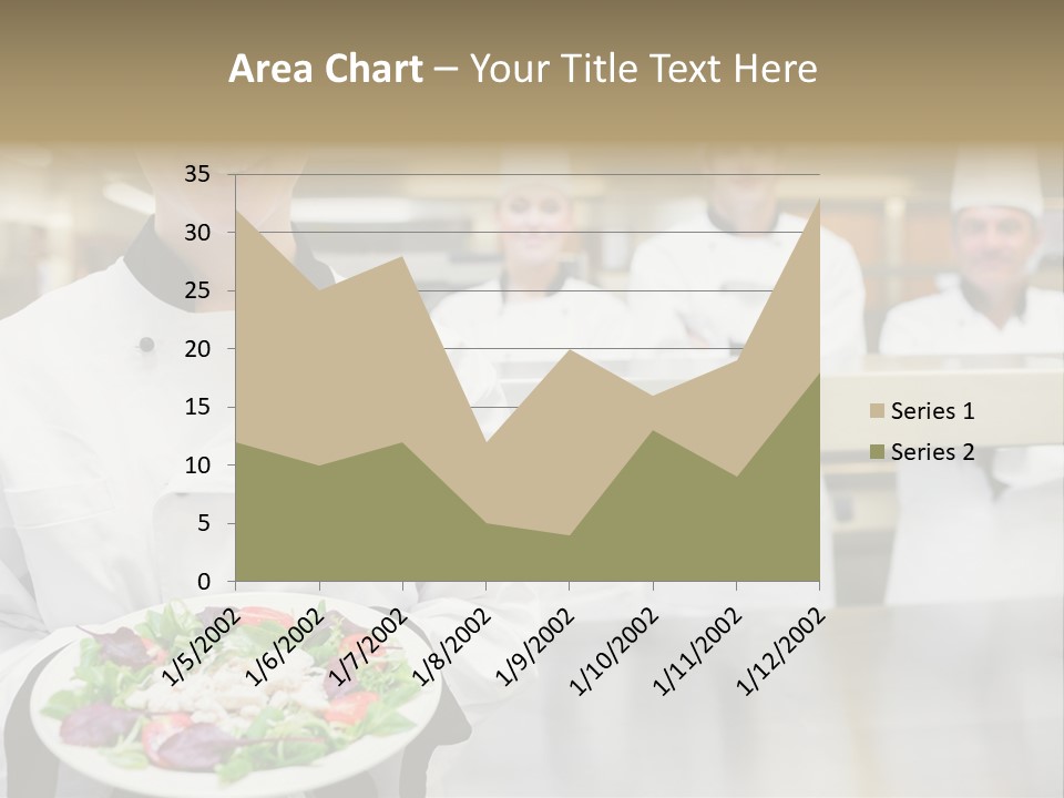 Kitchen Female Man PowerPoint Template