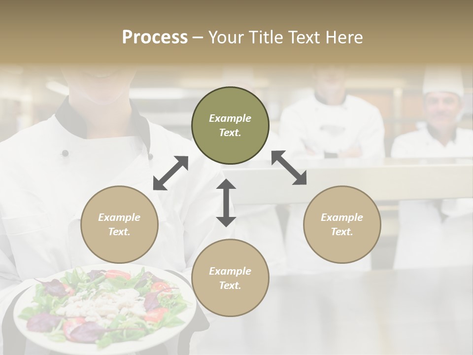 Kitchen Female Man PowerPoint Template