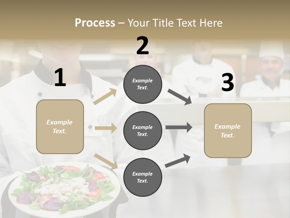 Kitchen Female Man PowerPoint Template