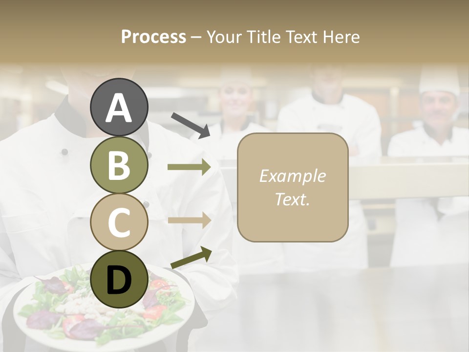 Kitchen Female Man PowerPoint Template