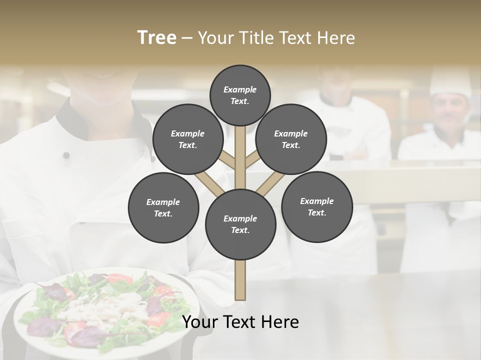 Kitchen Female Man PowerPoint Template