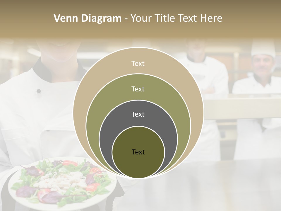 Kitchen Female Man PowerPoint Template