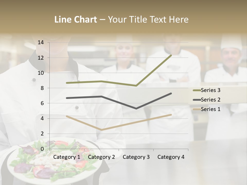 Kitchen Female Man PowerPoint Template
