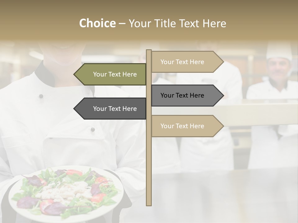 Kitchen Female Man PowerPoint Template