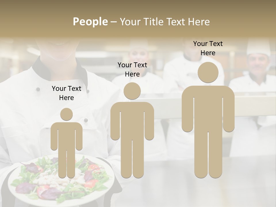 Kitchen Female Man PowerPoint Template