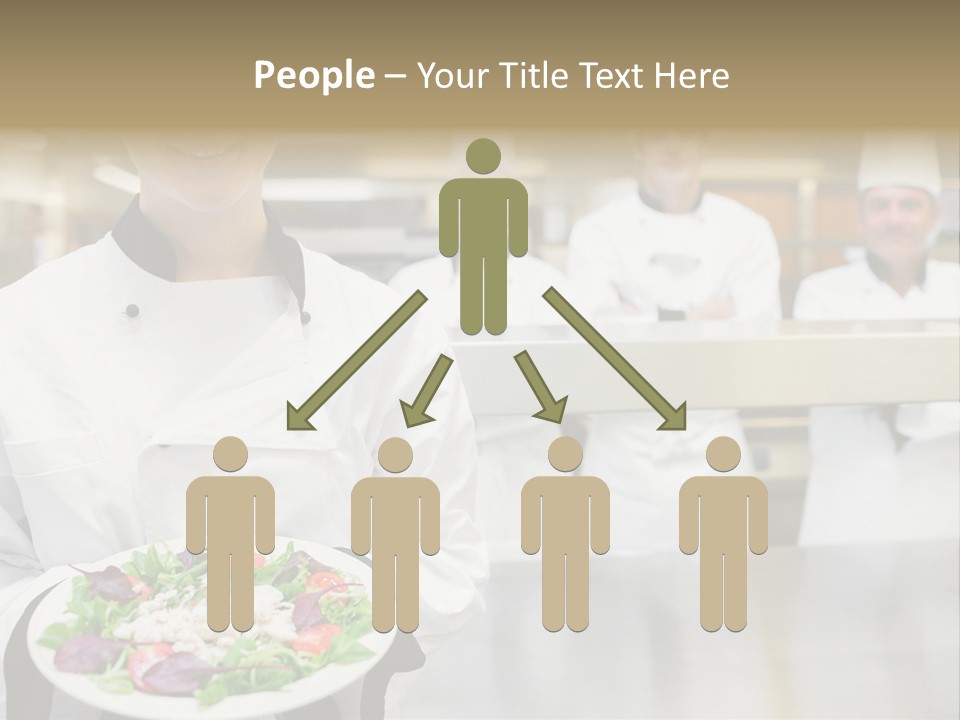 Kitchen Female Man PowerPoint Template