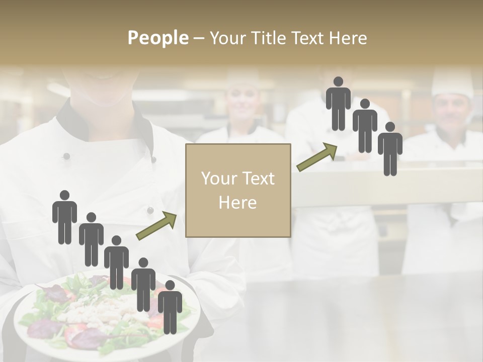 Kitchen Female Man PowerPoint Template