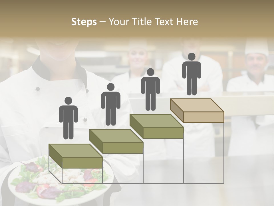 Kitchen Female Man PowerPoint Template