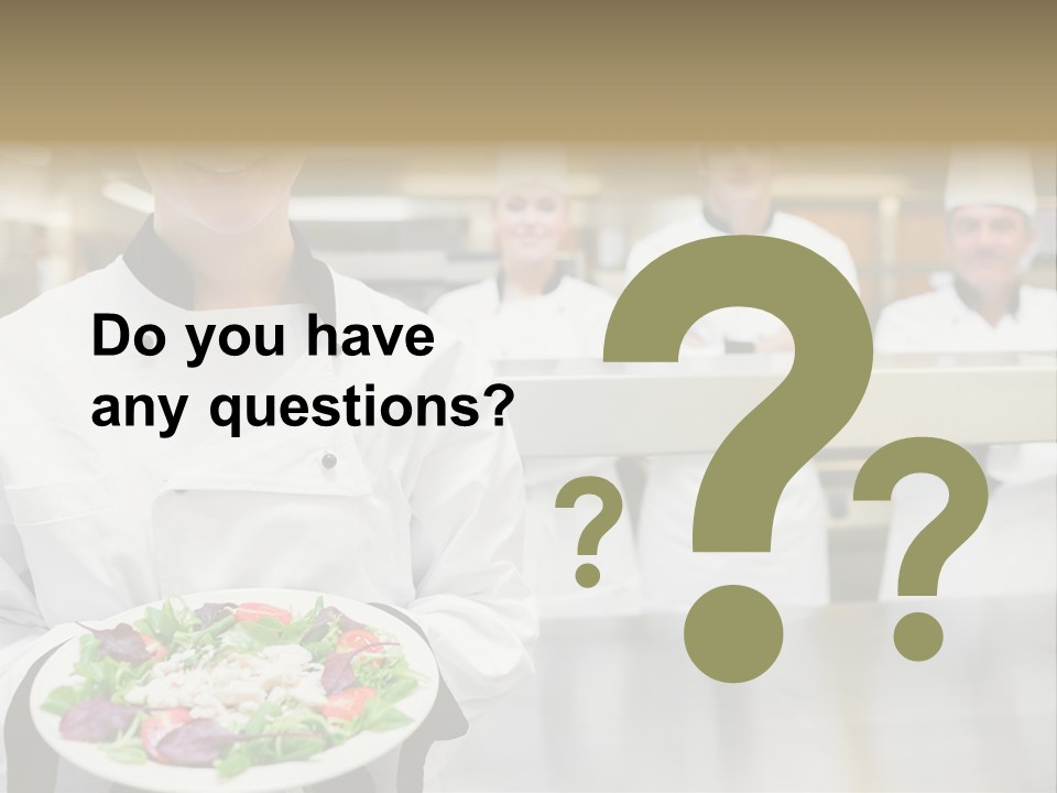 Kitchen Female Man PowerPoint Template