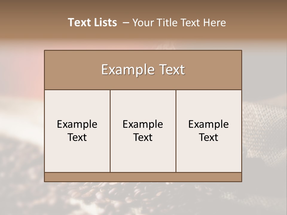 Natural Bean Copy PowerPoint Template
