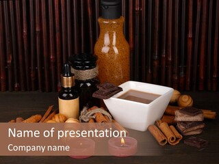 Chocolate Table Salon PowerPoint Template