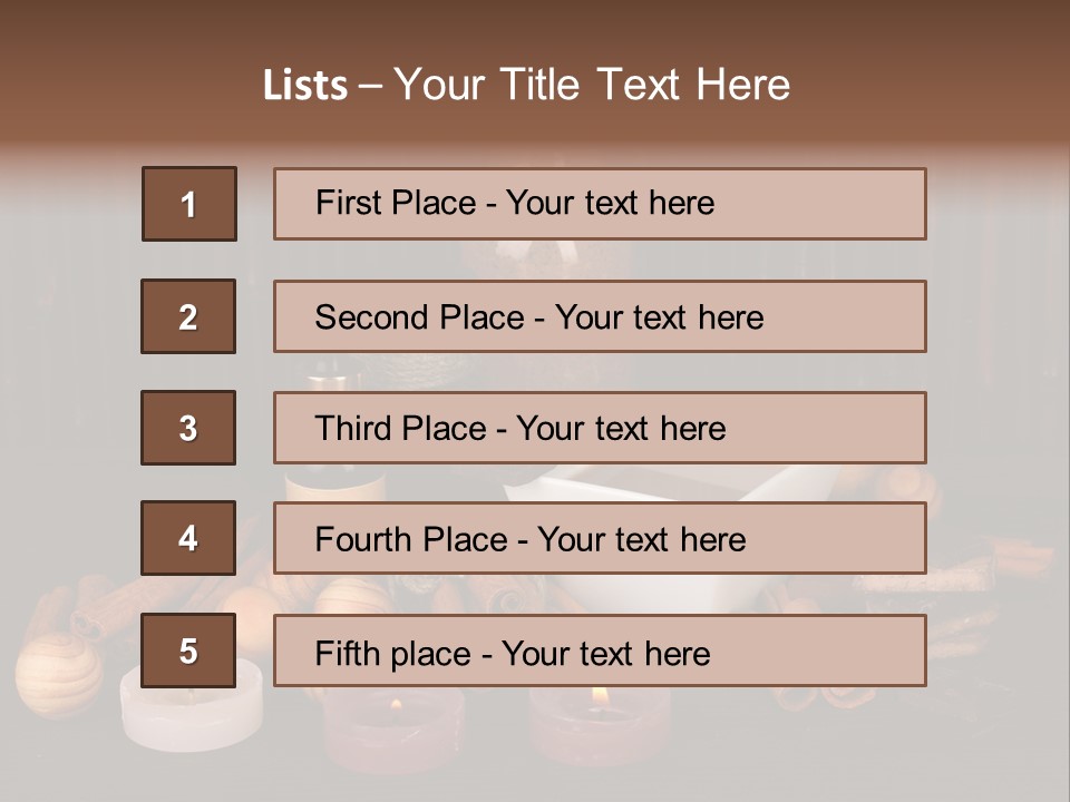 Chocolate Table Salon PowerPoint Template