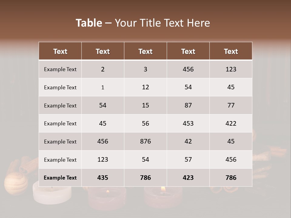 Chocolate Table Salon PowerPoint Template