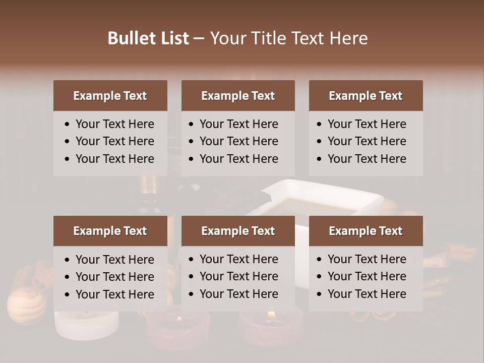 Chocolate Table Salon PowerPoint Template
