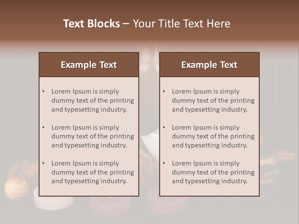 Chocolate Table Salon PowerPoint Template