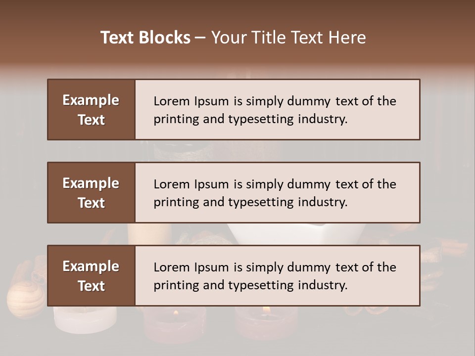 Chocolate Table Salon PowerPoint Template