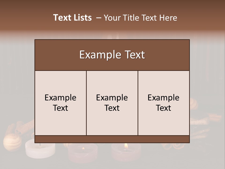 Chocolate Table Salon PowerPoint Template