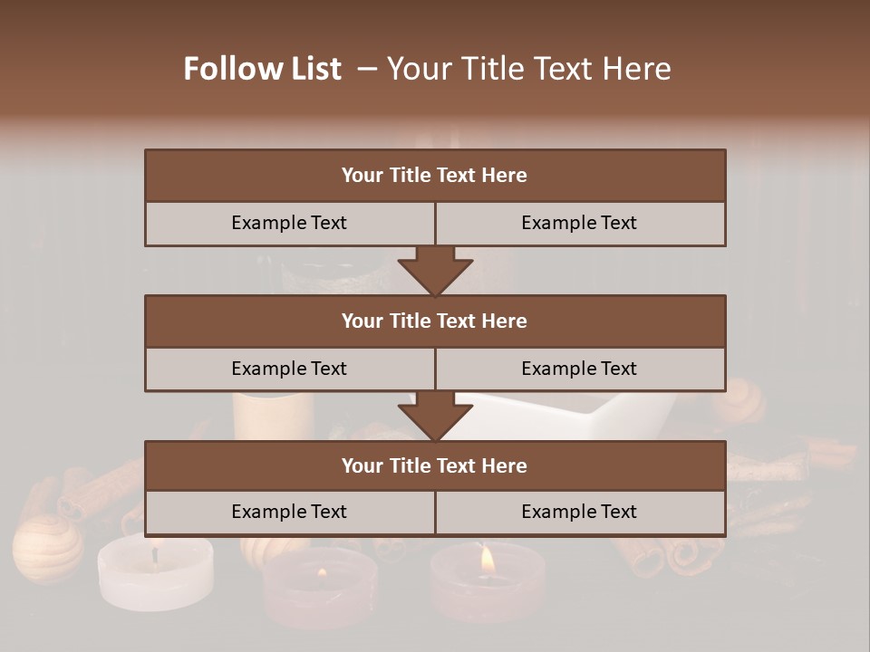 Chocolate Table Salon PowerPoint Template