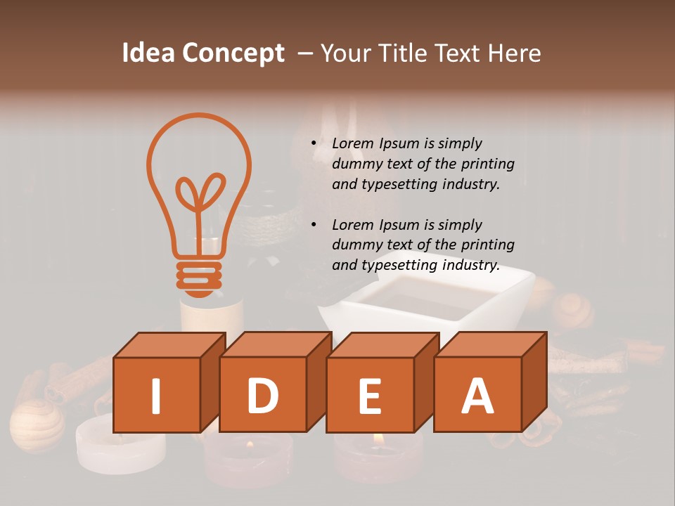 Chocolate Table Salon PowerPoint Template