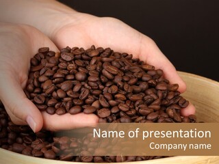 Black Espresso Hold PowerPoint Template