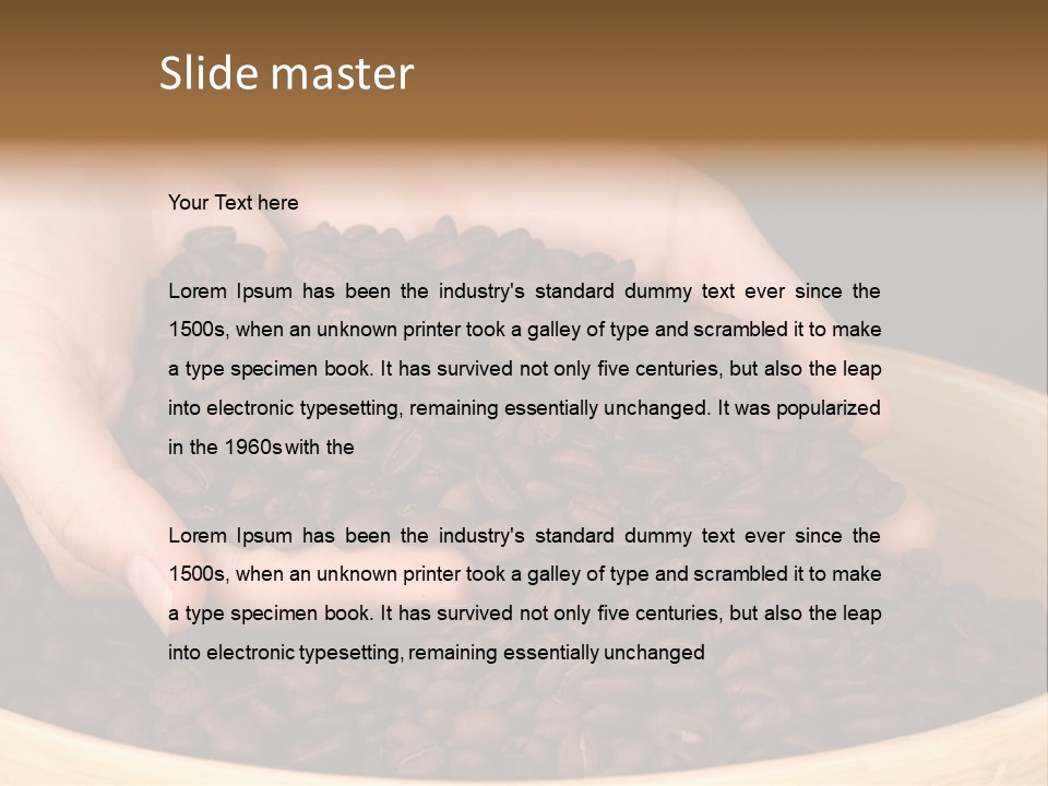 Black Espresso Hold PowerPoint Template