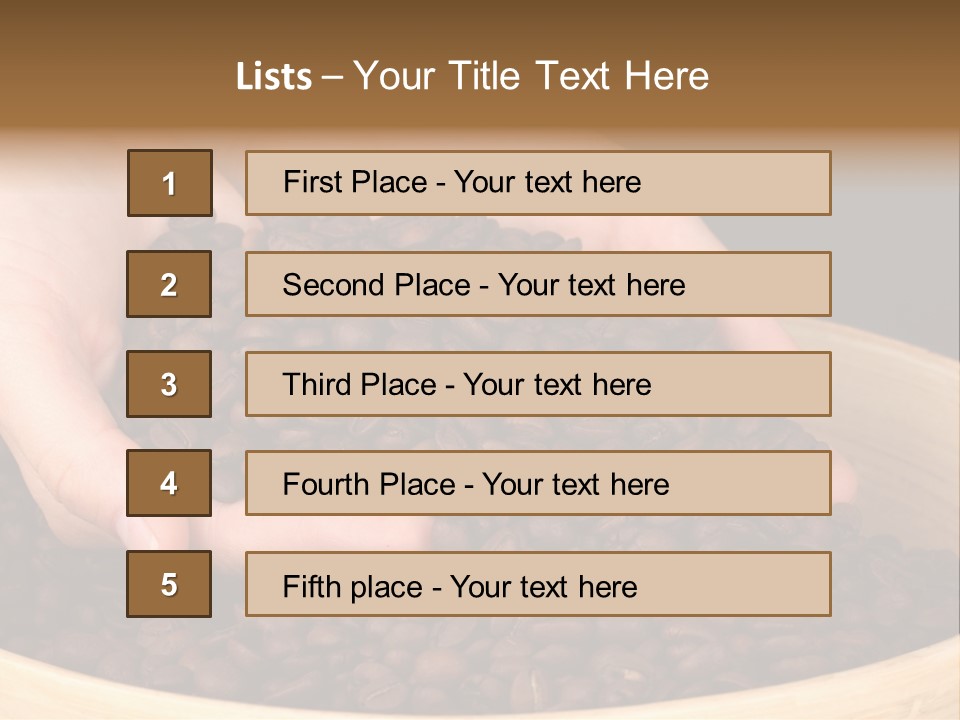 Black Espresso Hold PowerPoint Template