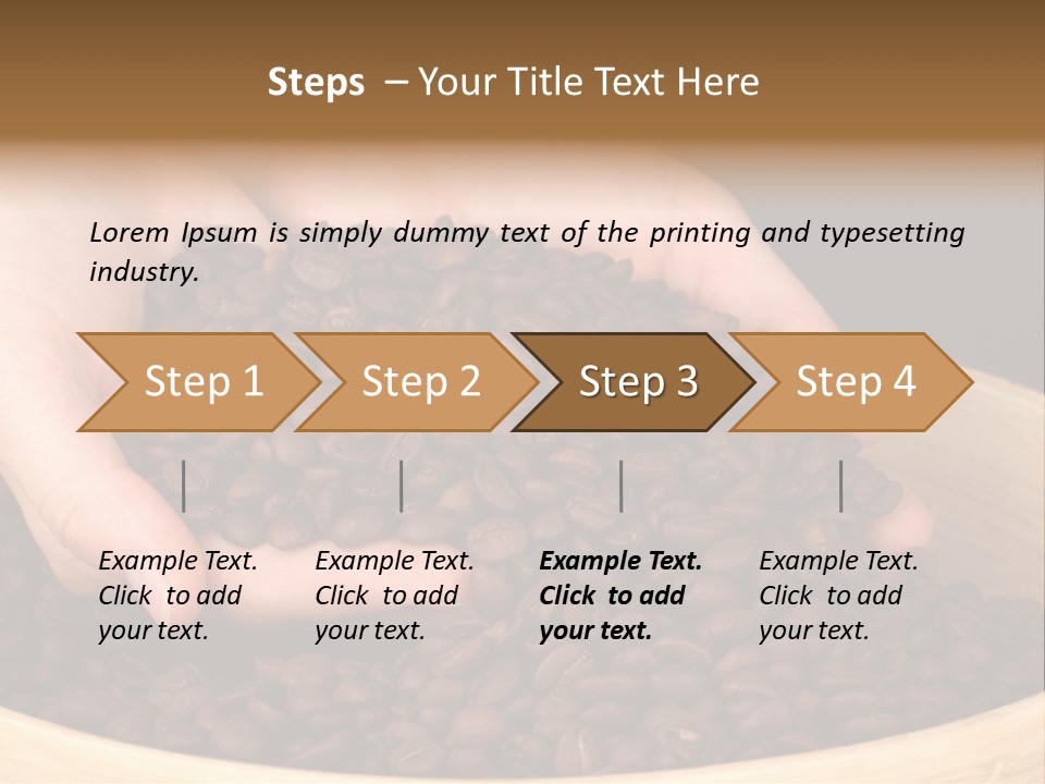 Black Espresso Hold PowerPoint Template